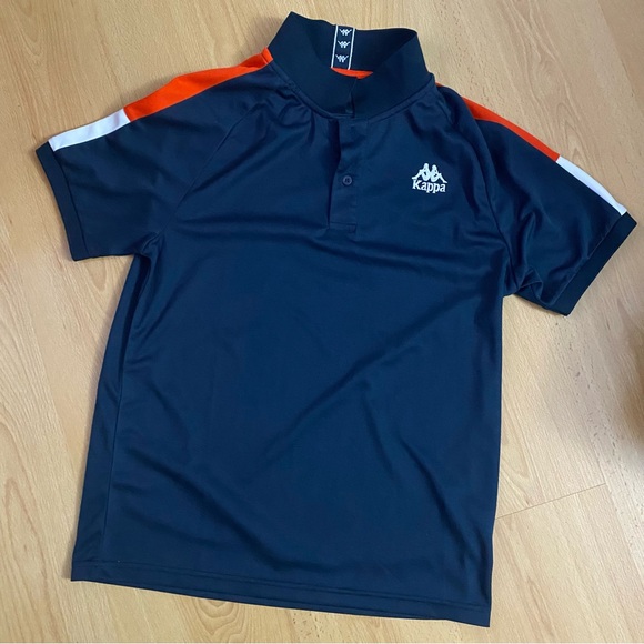 Kappa Kids Polo Shirt - Navy and Red - Picture 1 of 3
